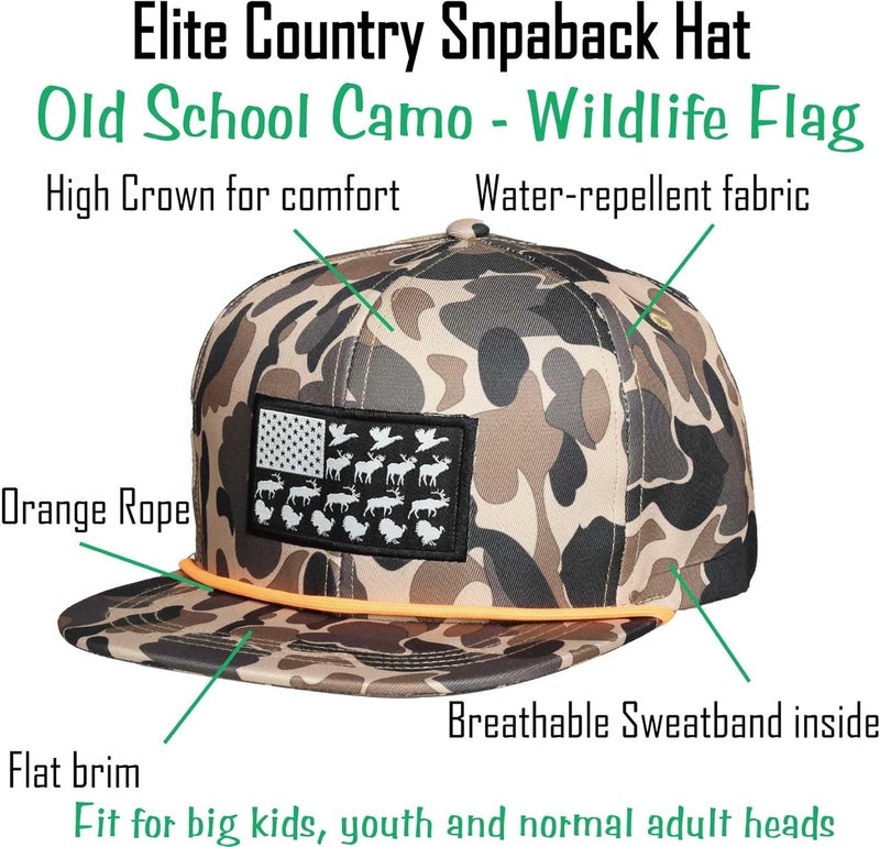 EDTREK Elite Youth Country Hat for Big Kids - Boys Snapback Hat with Flat Brim - Image 4
